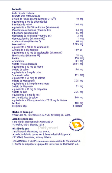 Pharmaton 30 Capsulas. - Image 2